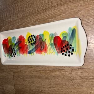 Ivanros Hand Painted Made in Spain long serving Platter Serving Dish box e